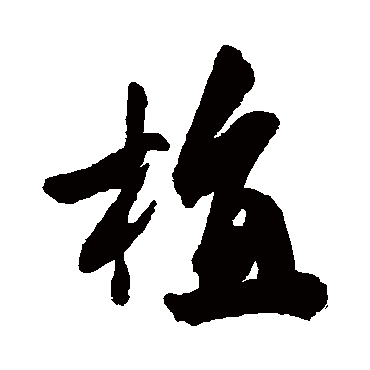 植_植字怎么写好看_植的写法_书法字典_大圈网